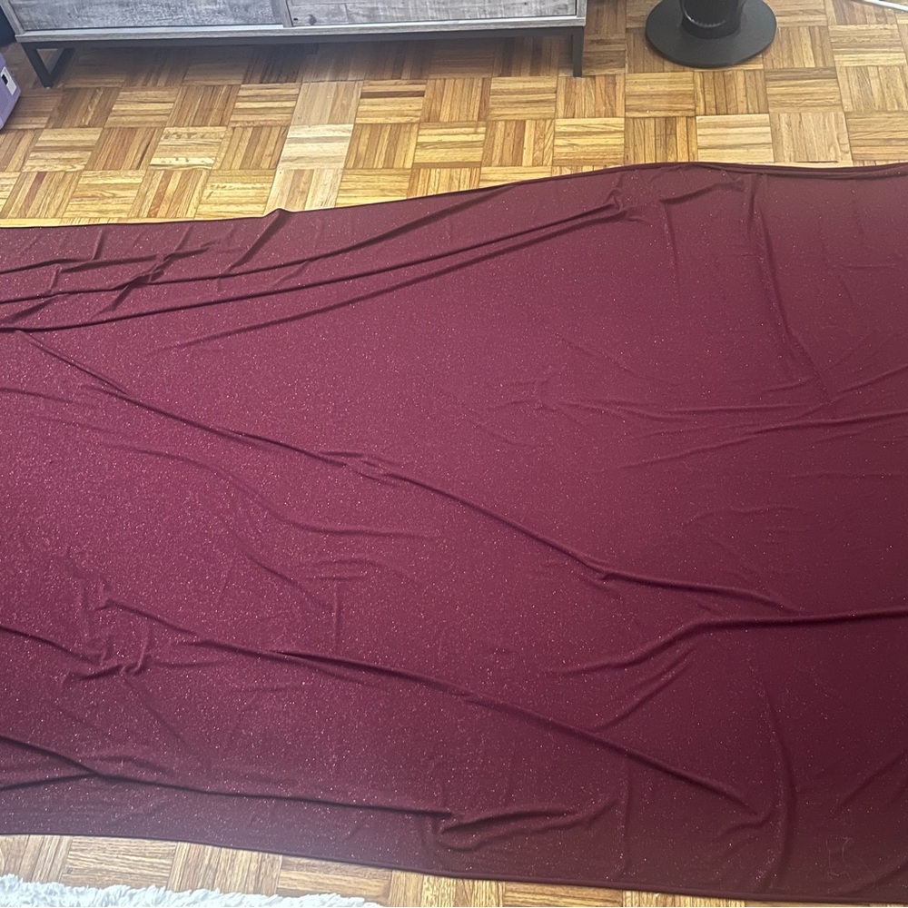 Glitter ITY Fabric - Sparkly Maroon - About 2 Yards